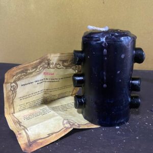 Vela Negra Ritualizada 7 Mechas Quita Brujeria
